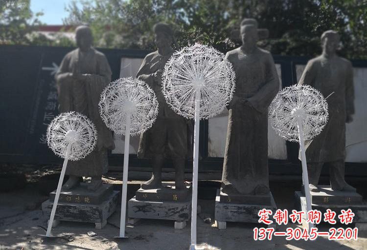 苏州不锈钢蒲公英喷泉雕塑