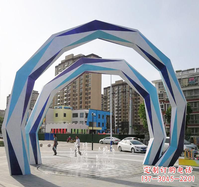 苏州不锈钢拱门雕塑令人惊叹的艺术品