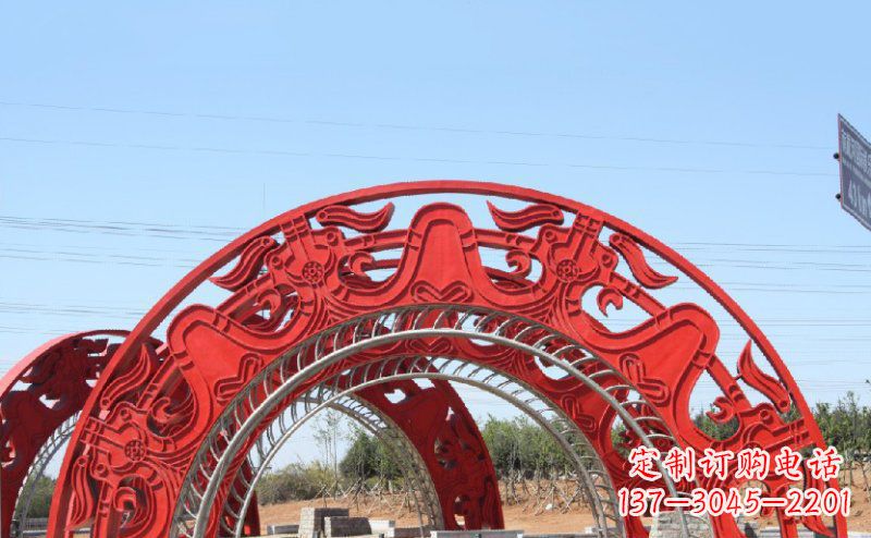 苏州不锈钢拱门雕塑美丽的艺术精品