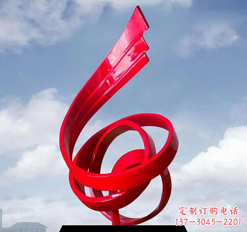 苏州美丽的飘带雕塑——城市的精灵