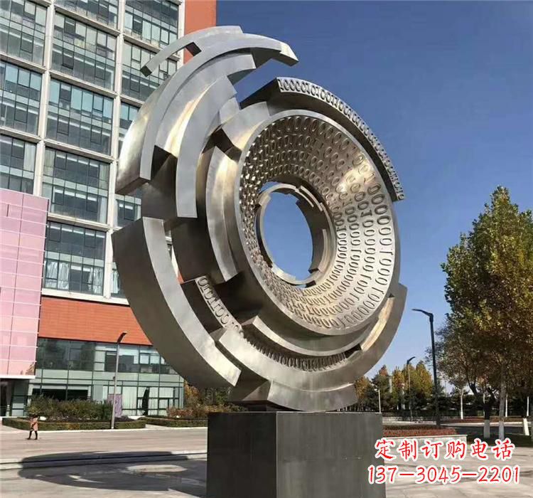 苏州不锈钢齿轮雕塑流动的美丽