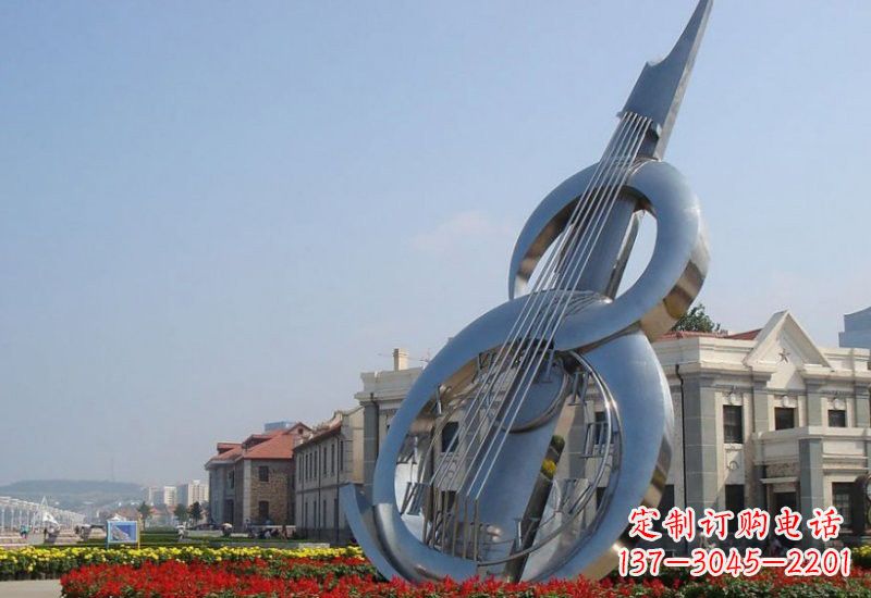 苏州不锈钢大提琴雕塑