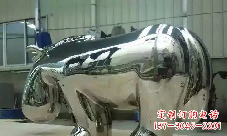 苏州不锈钢河马雕塑一种新颖的艺术形式