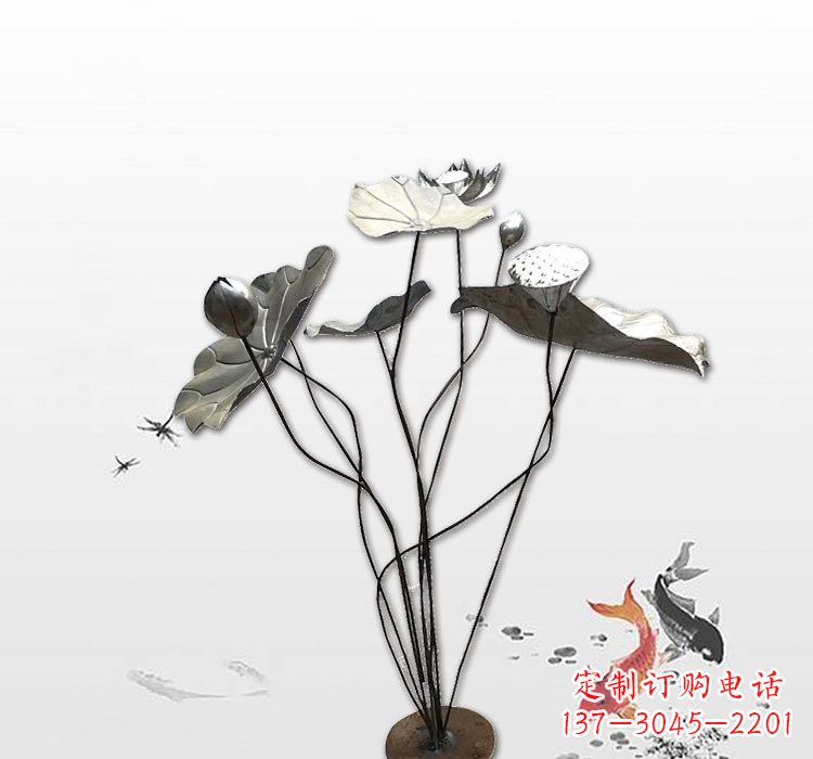 苏州不锈钢荷叶雕塑艺术的精美结合