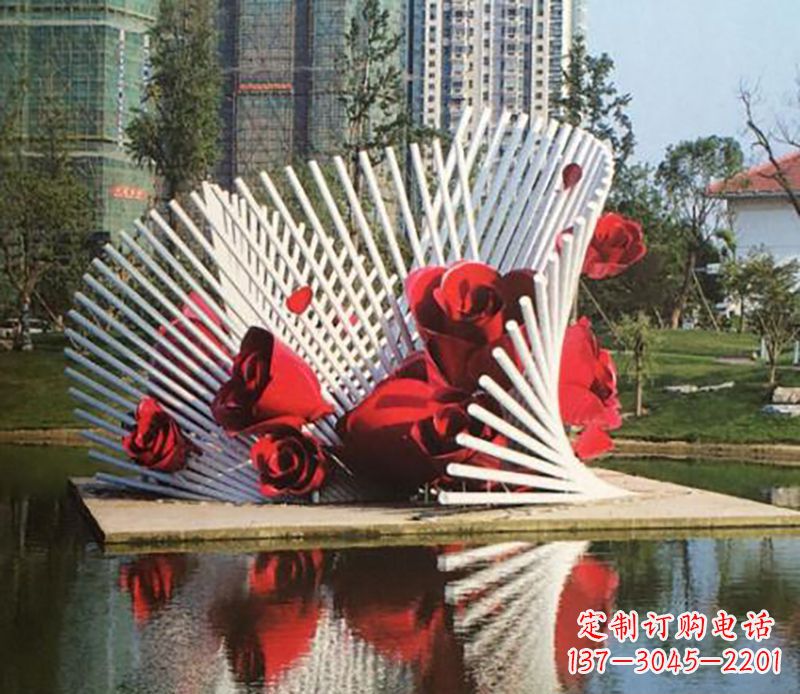 苏州不锈钢玫瑰雕塑——美丽的艺术之作