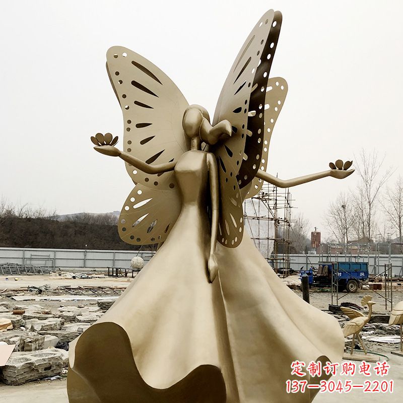 苏州不锈钢蝴蝶少女艺术与美的完美结合