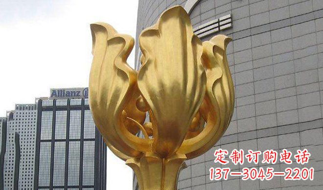 苏州不锈钢紫荆花雕塑传承中国文化