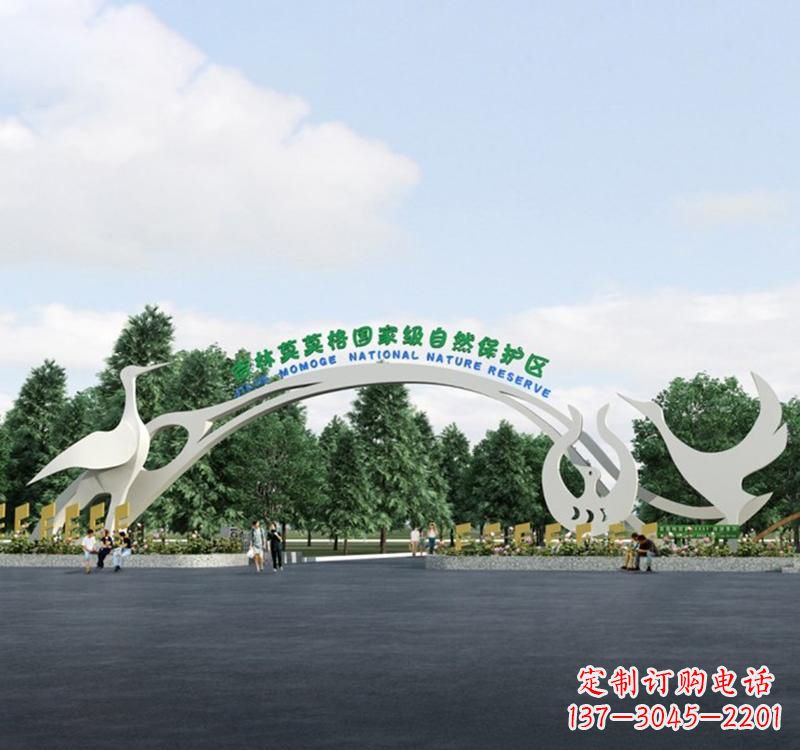 苏州不锈钢景区拱门雕塑精美绝伦