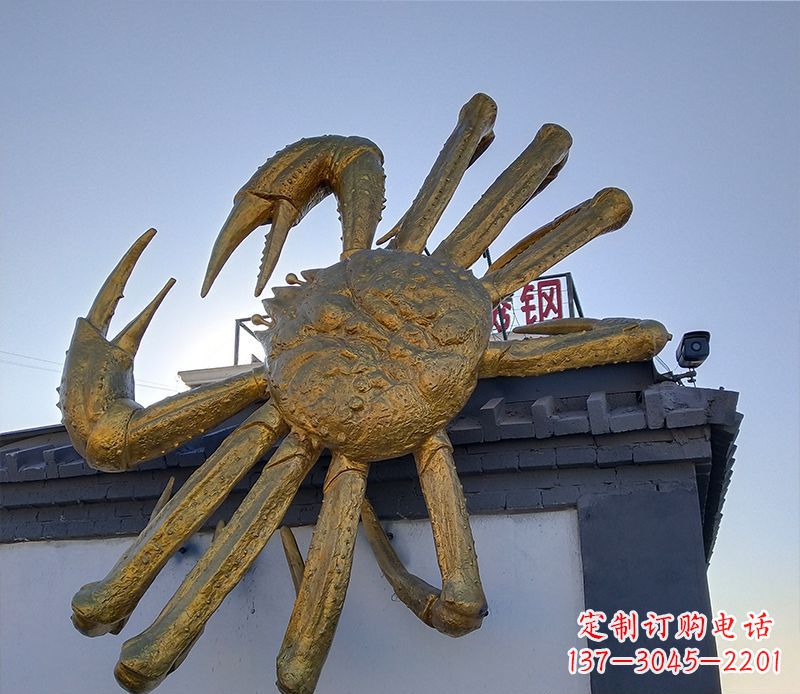 苏州不锈钢螃蟹雕塑精美而又经久不衰