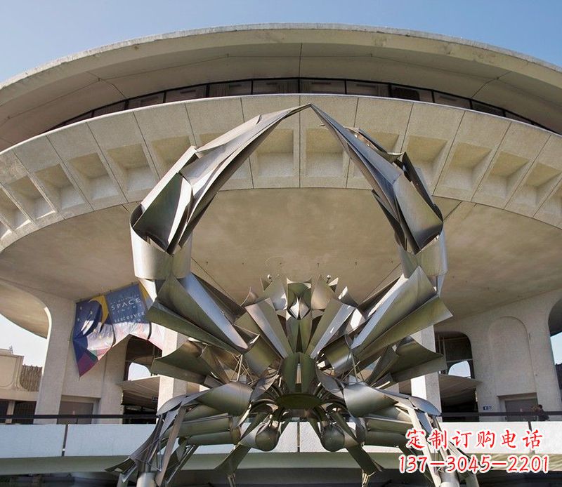 苏州不锈钢螃蟹雕塑美观耐候的户外装饰