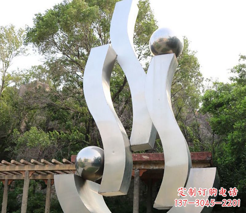 苏州景观雕塑现代不锈钢飘带