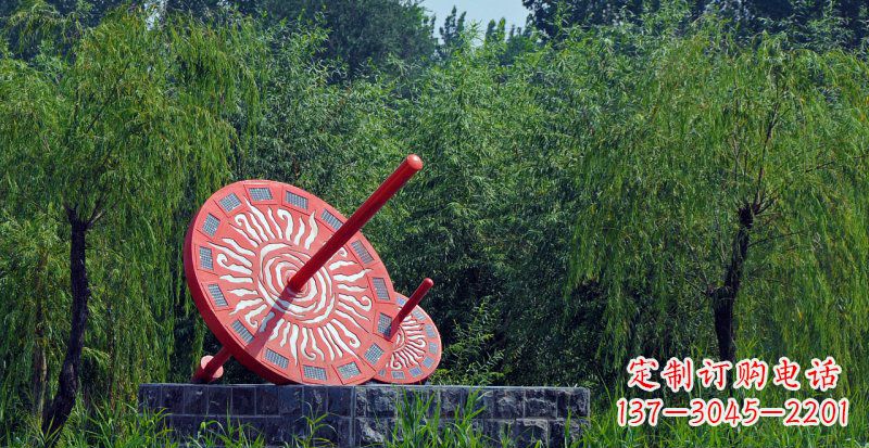 苏州不锈钢日晷校园雕塑点亮校园时光