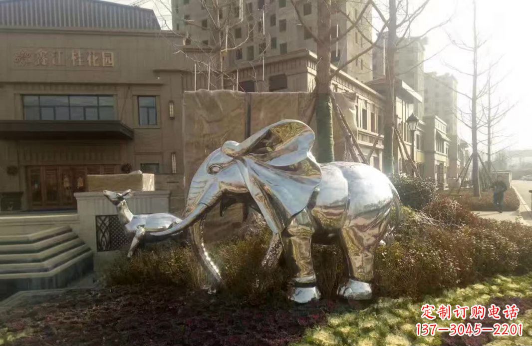 苏州不锈钢大象雕塑——美轮美奂的艺术精品