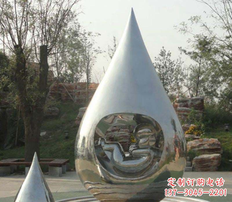 苏州不锈钢水滴雕塑精致简约的艺术之美