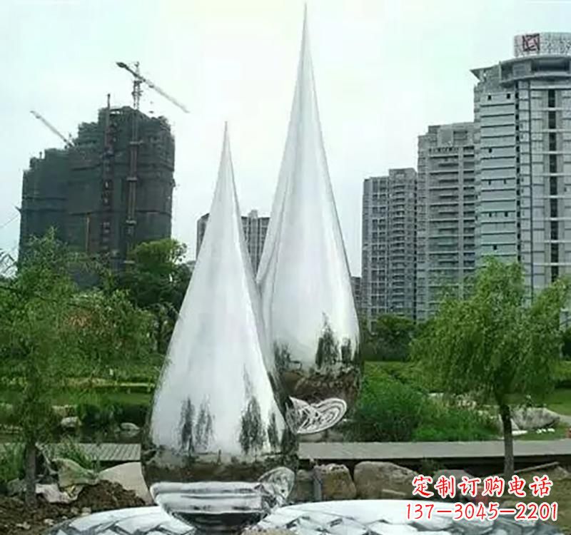 苏州不锈钢水滴拱门雕塑