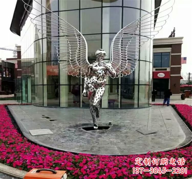 苏州不锈钢天使雕塑传递着爱的美丽