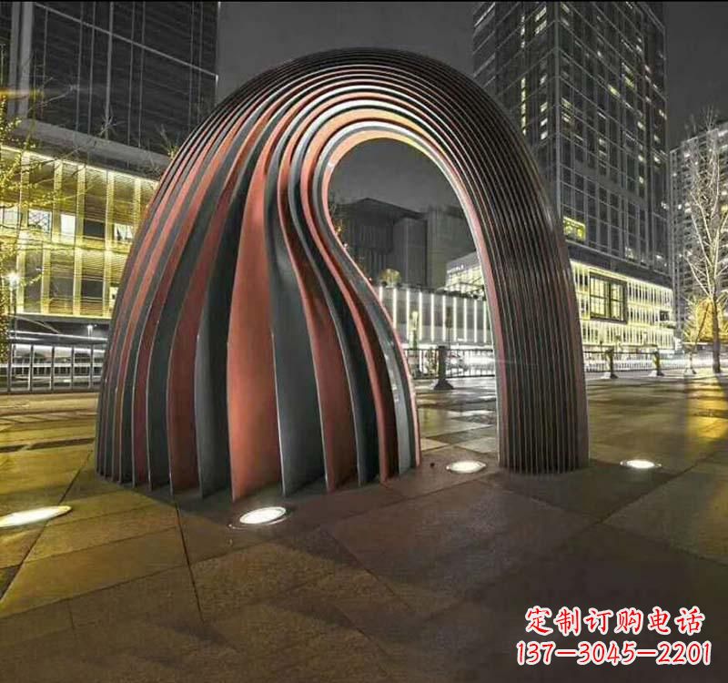 苏州不锈钢异形拱门雕塑精致古典风格