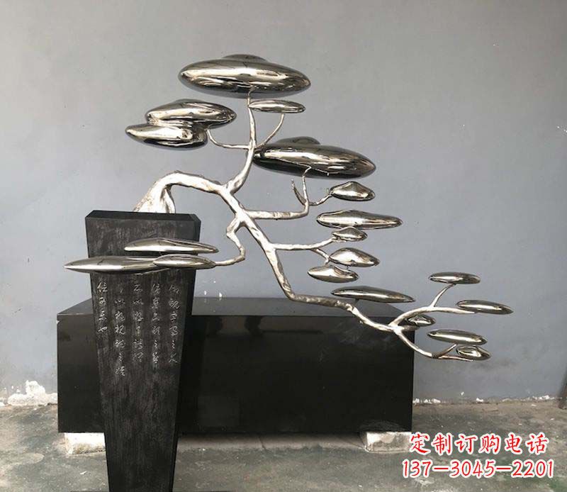 苏州不锈钢迎客松雕塑雕塑带来的美丽