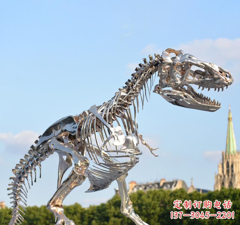 苏州不锈钢恐龙雕塑精致纪念它们的存在