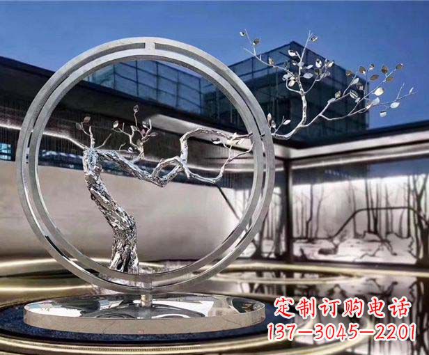 苏州不锈钢圆环景观雕塑给城市带来活力与美感