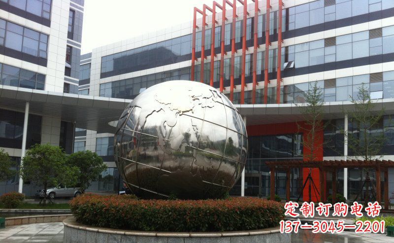 苏州不锈钢圆球地球雕塑描绘地球的美丽