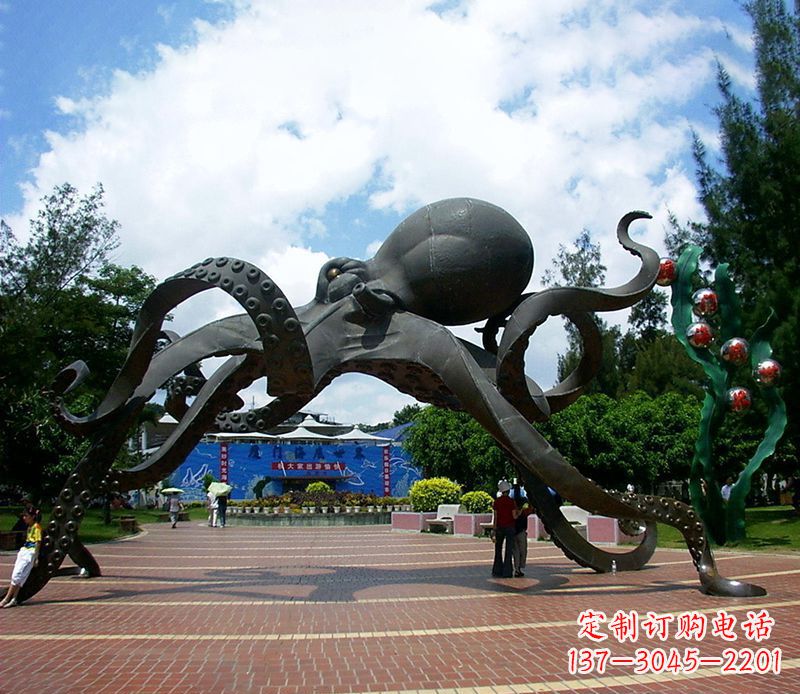 苏州不锈钢章鱼雕塑精美艺术品