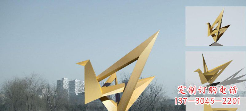 苏州不锈钢仙鹤雕塑灵动的艺术符号