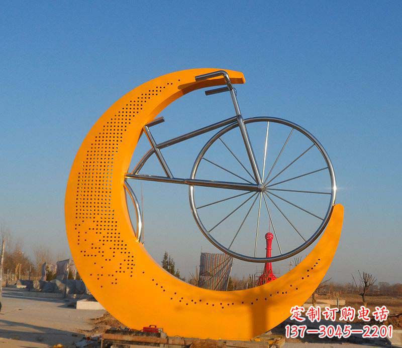 苏州不锈钢自行车雕塑一次性看到的艺术经典