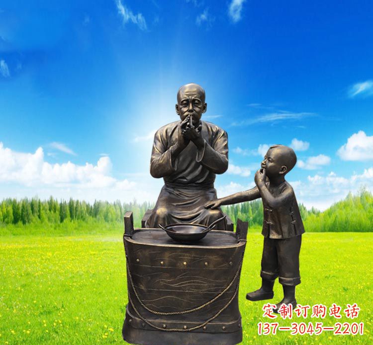 苏州糖果小品铜雕吹糖人
