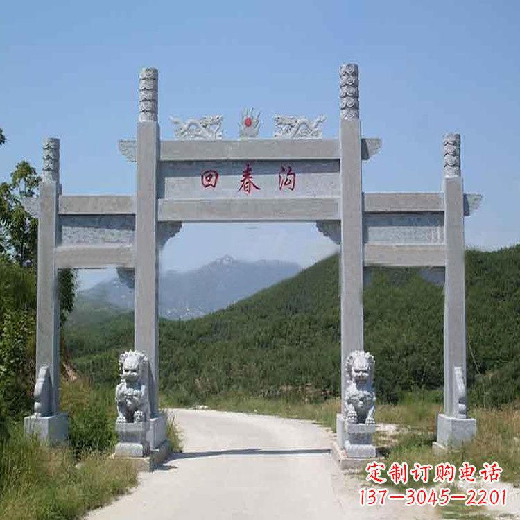 苏州村落中的牌坊雕塑传承民间文化