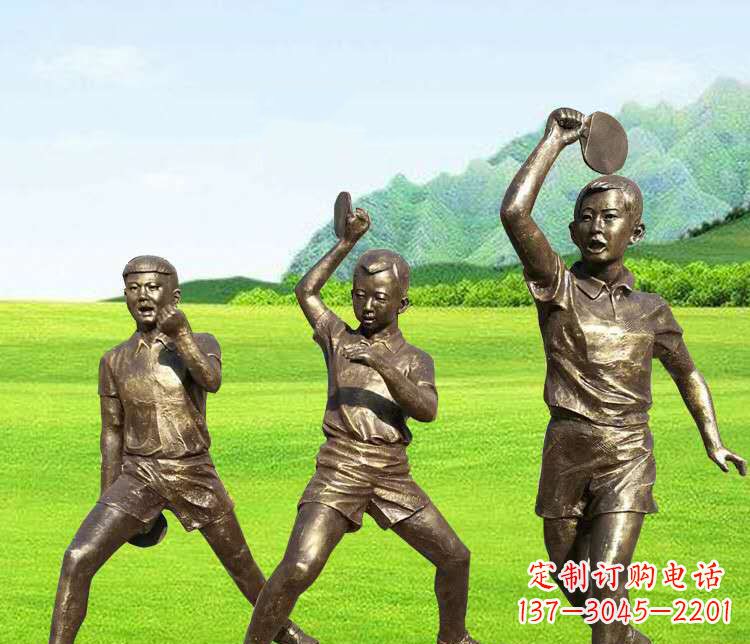 苏州乒乓球雕塑激发运动热情