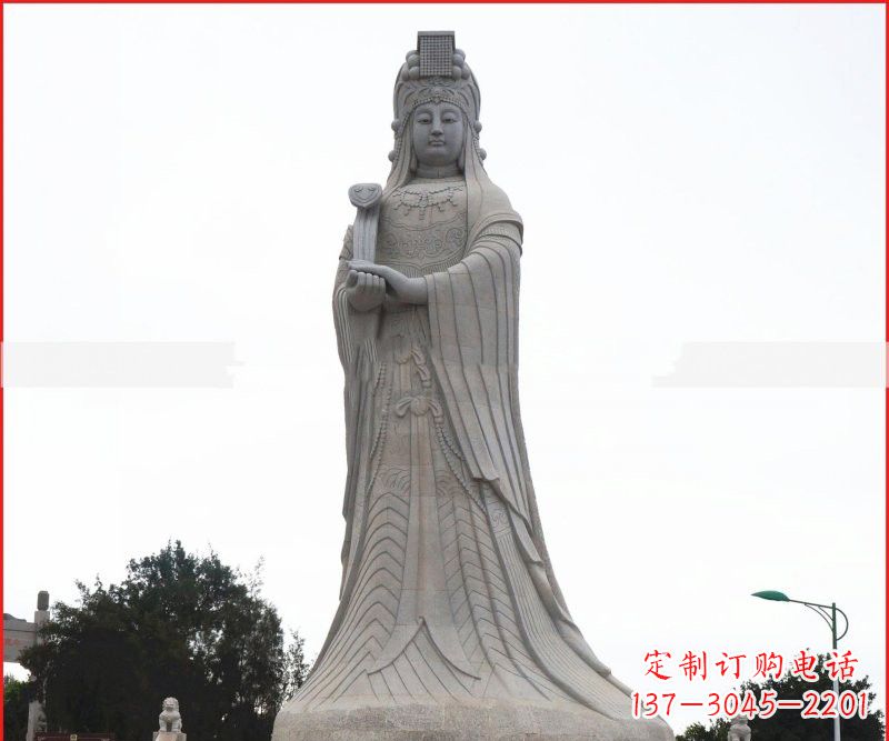 苏州大理石大型妈祖神像雕塑