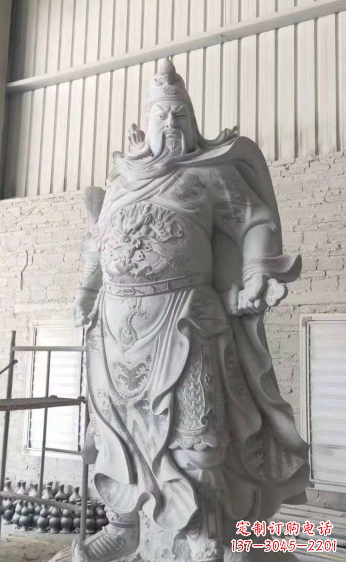 苏州大理石关公雕塑,精美绝伦