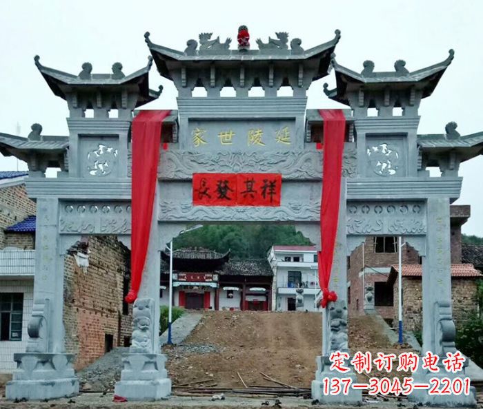 苏州精美大理石牌坊雕塑