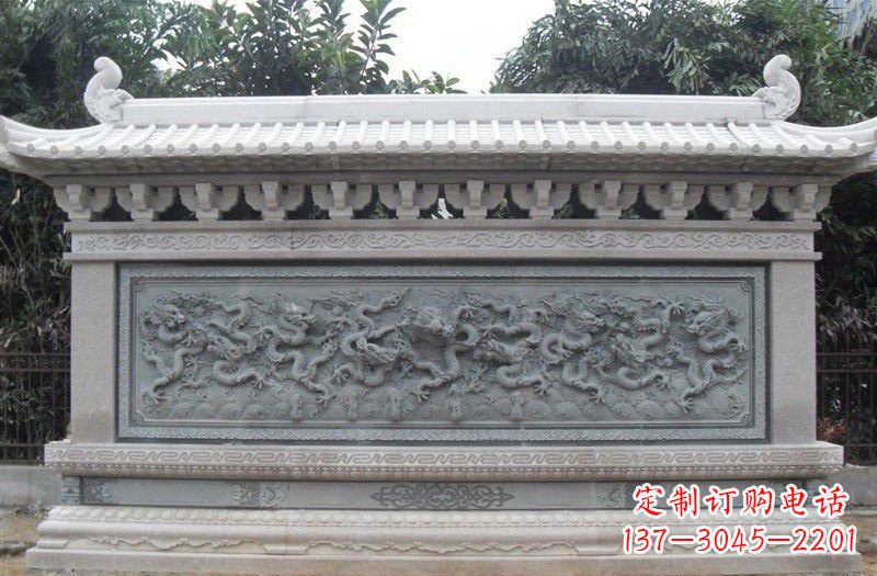 苏州大理石九龙壁雕塑