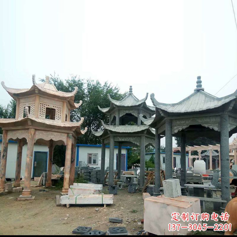 苏州精美大理石凉亭雕塑