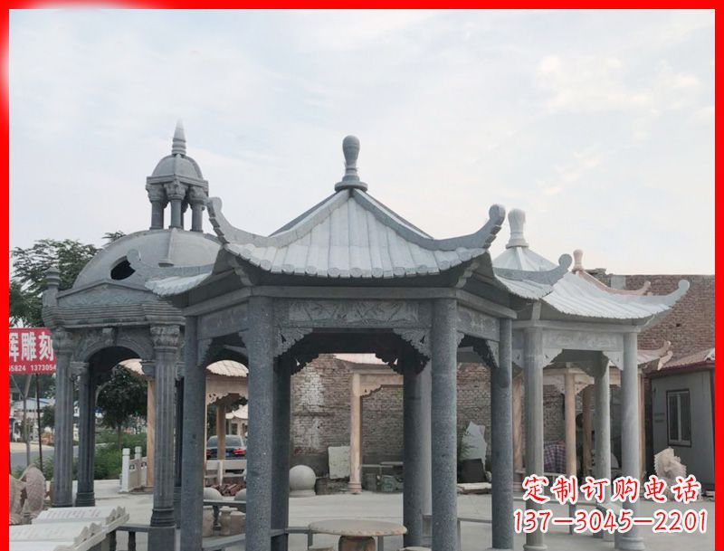 苏州六角凉亭石雕