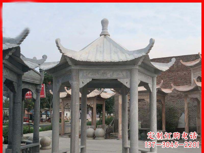 苏州大理石凉亭石雕