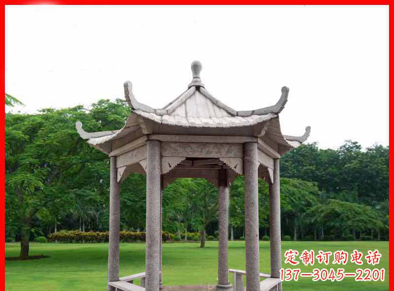 苏州精致大理石凉亭雕塑