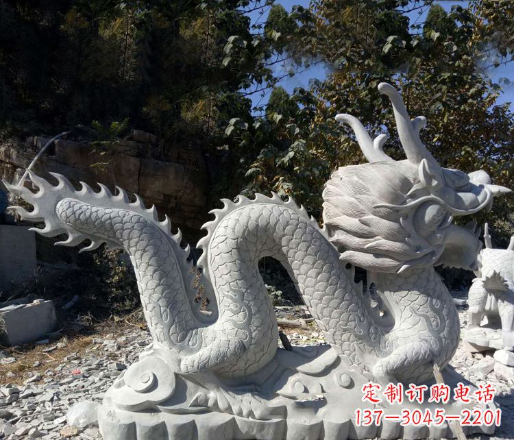苏州精美大理石龙雕塑
