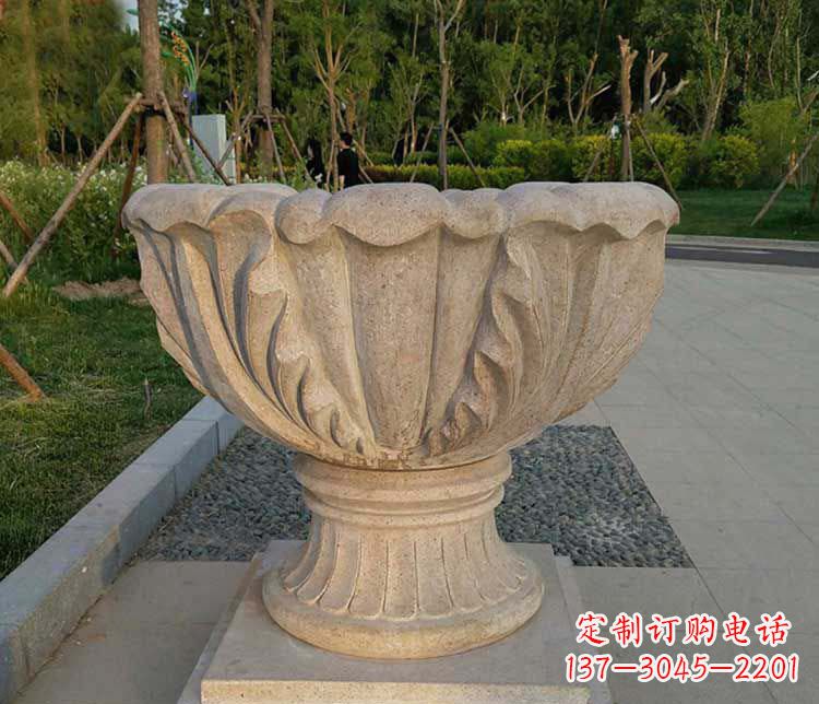 苏州大理石欧式花钵雕塑