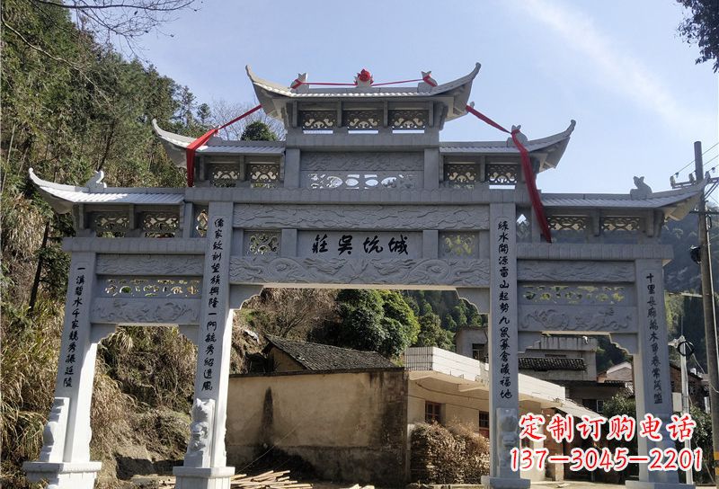 苏州大理石牌坊雕塑尊贵雕塑,永久保存
