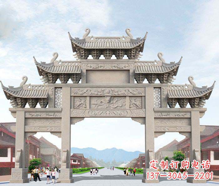 苏州大理石牌坊石雕艺术品