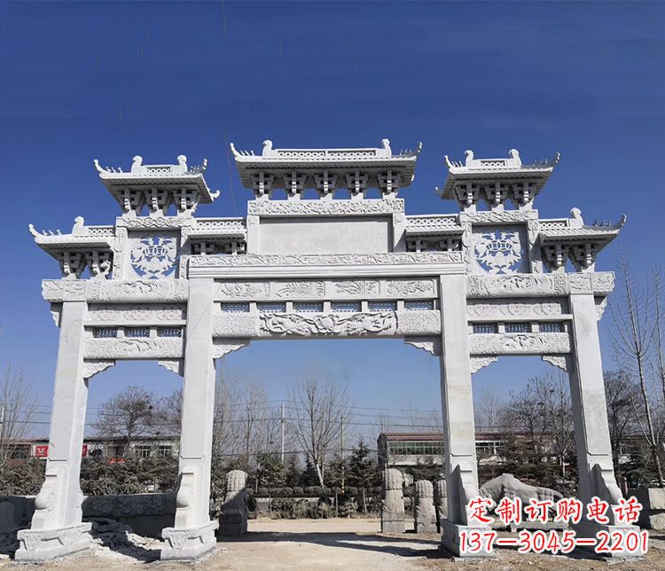 苏州特色大理石牌坊石雕