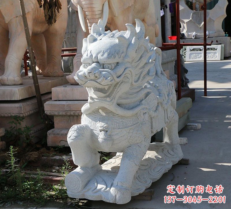 苏州大理石镇宅——麒麟雕塑