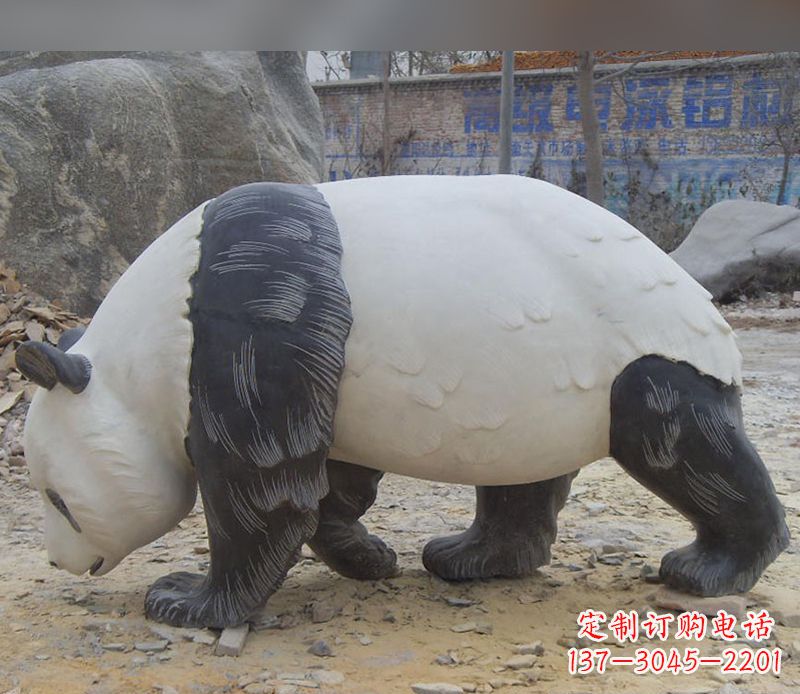 苏州特色熊猫石雕定制