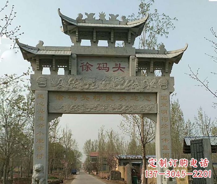 苏州精美纯手工大理石牌坊雕塑