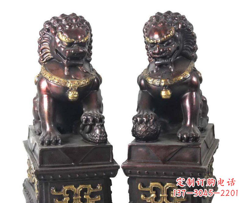苏州传统工艺铜雕狮子雕塑