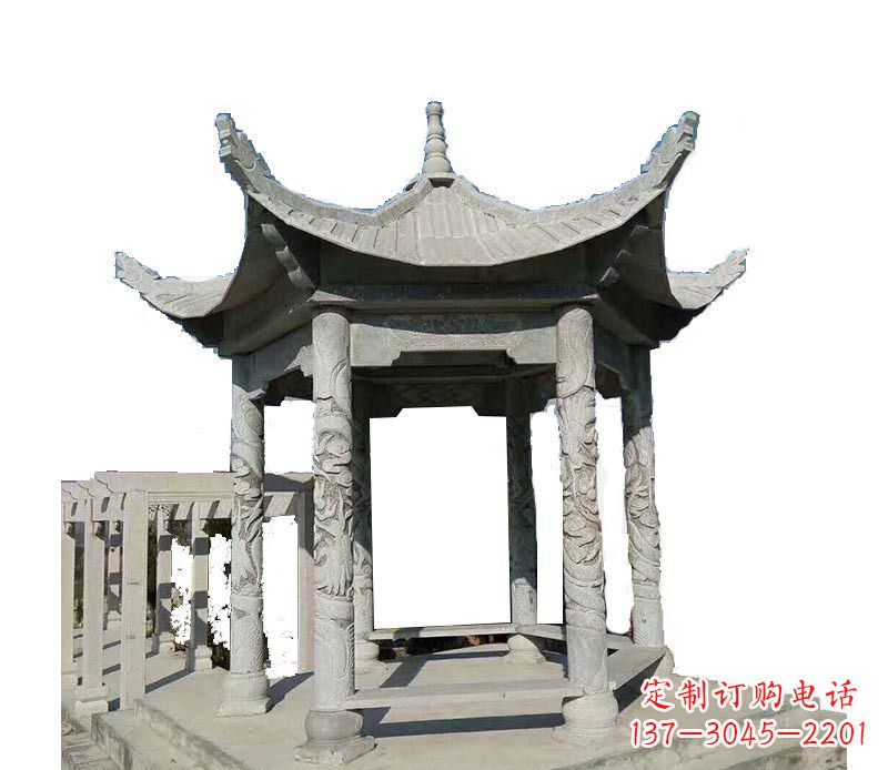 苏州传统风格凉亭石雕