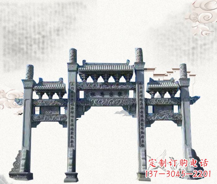 苏州精美仿古牌坊雕塑